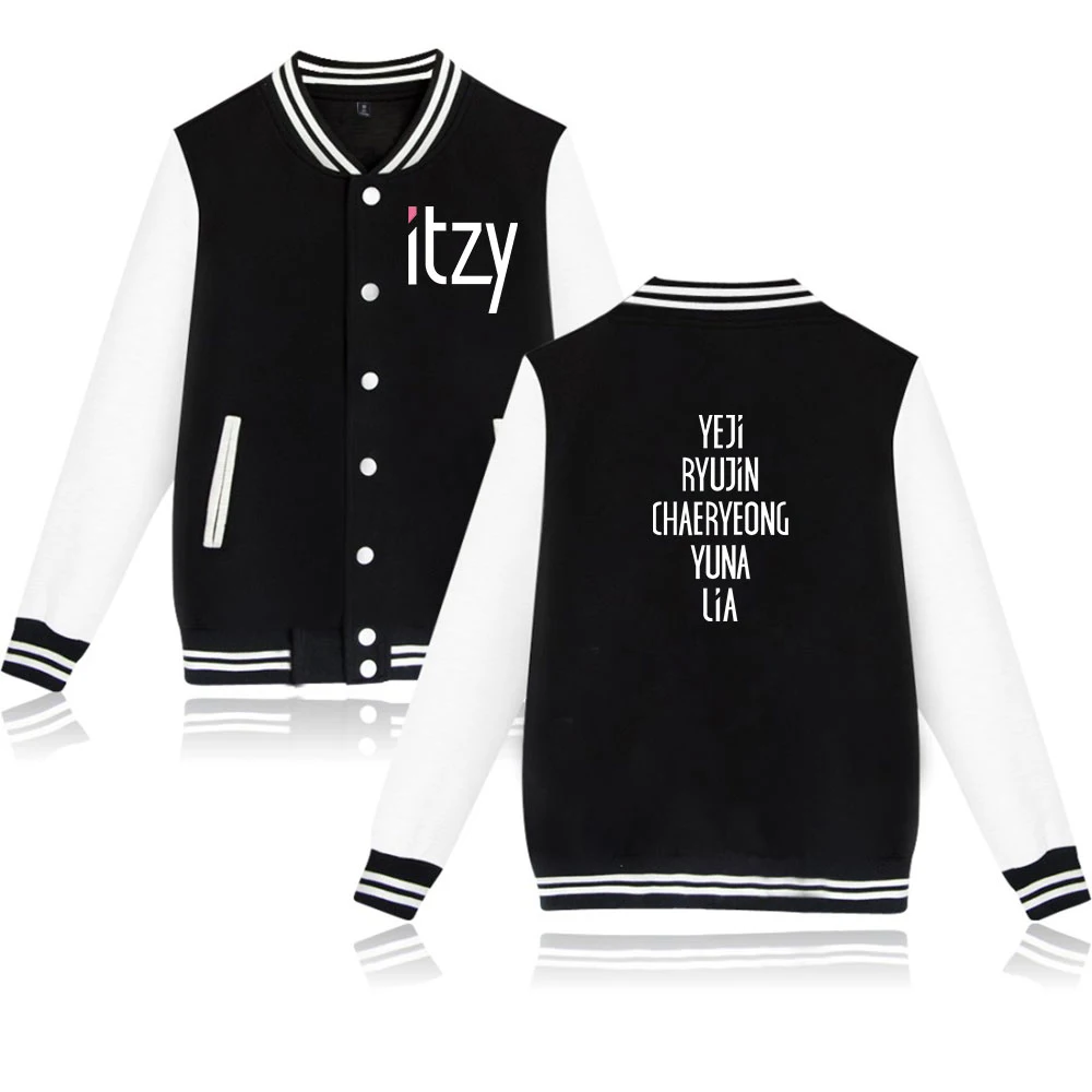Kpop MIXNINE ITZY YUNA RYUJIN CHAERYEONG LIA YEJI куртка в Корейском стиле толстовки мужская