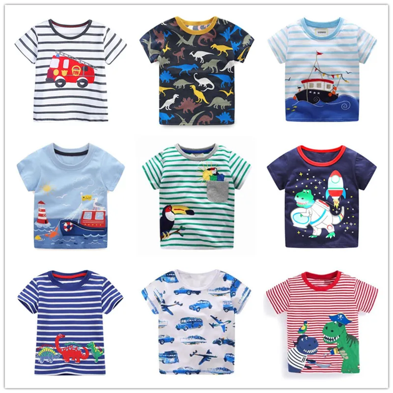 VIDMID children summer clothing baby boy T shirt cotton dinosaur short sleeve T-shirt kid boy casual sport T-shirt 2-8Y shirts VIDMID children summer clothing baby boy T shirt cotton dinosaur short sleeve T-shirt kid boy casual sport T-shirt 2-8Y shirts