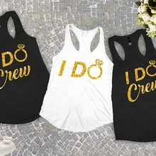 Пользовательские блеск золота девичник подружек невесты команды я делаю экипаж танка футболки Девичник T Рубашки для мальчиков вечерние сувениры