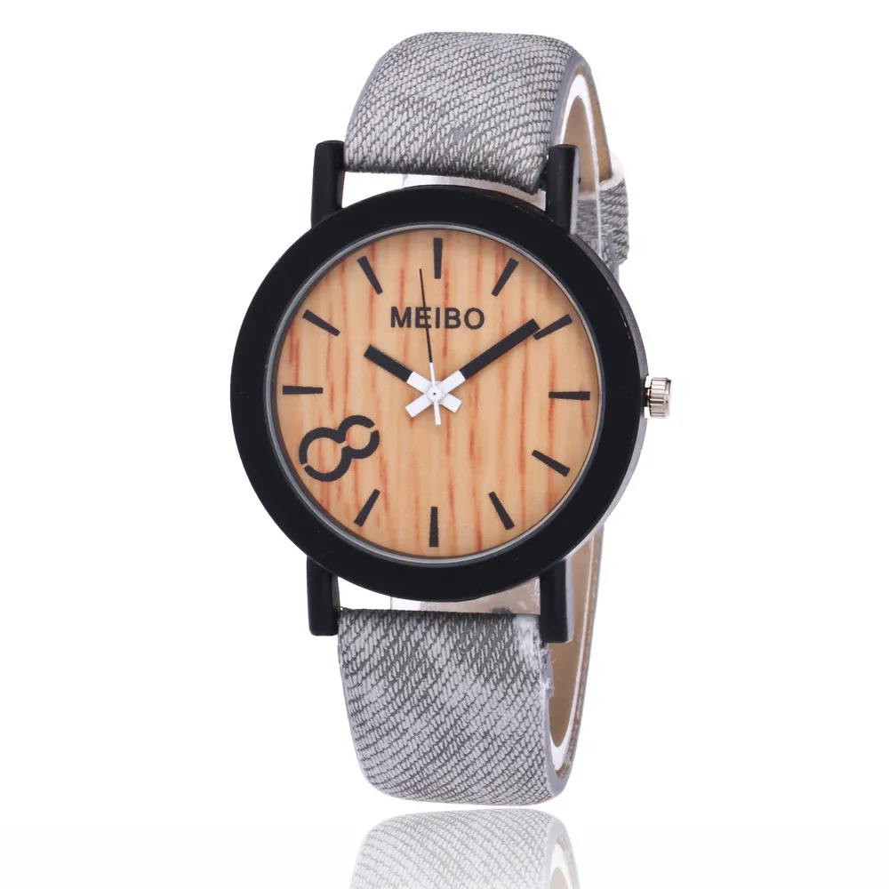 MEIBO часы браслет имитация Деревянные Часы повседневные деревянный цвет кожаный ремешок часы деревянные женские наручные часы Relogio Masculino 533