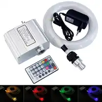 10 ワットきらめき RGBW LED の光ファイバキット 0.75 ミリメートル * 200 個 * 2 メートルの光繊維車の光ファイバ光エンジン