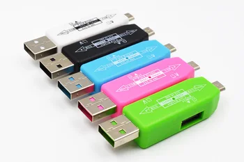 

2 in 1 USB OTG Card Reader Universal Micro USB TF SD Card Reader for PC Phone