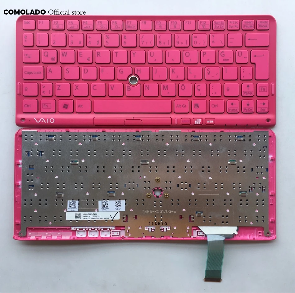 TR Turkish Keyboard For SONY VPC P11 Series P119 P119JC P118 P115 With red Frame Laptop Keyboard TR layout