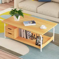 Простой Маленькая квартира чайный столик Творческий прямоугольный гостиная журнальный столик с ящиком для хранения мебель для дома