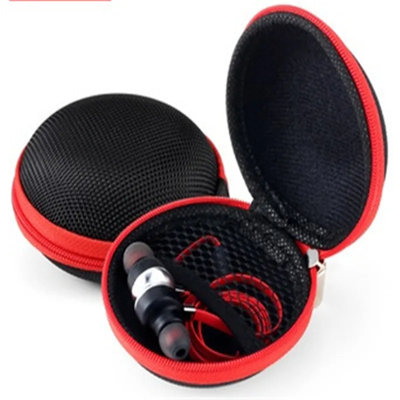 Portable Hard Headphone Case with Zipper/PU Leather Case/Protective