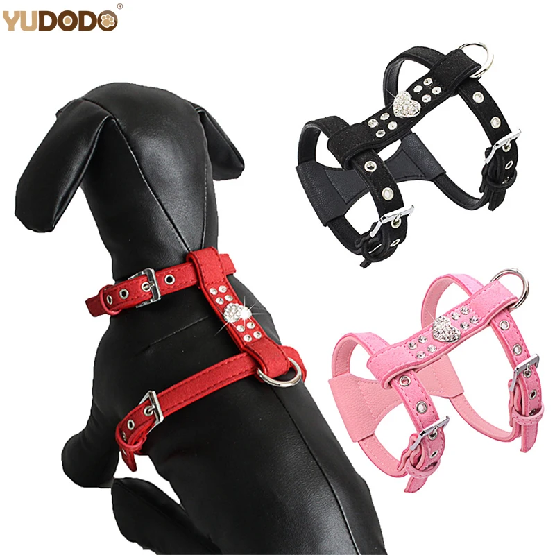 rhinestone dog harness