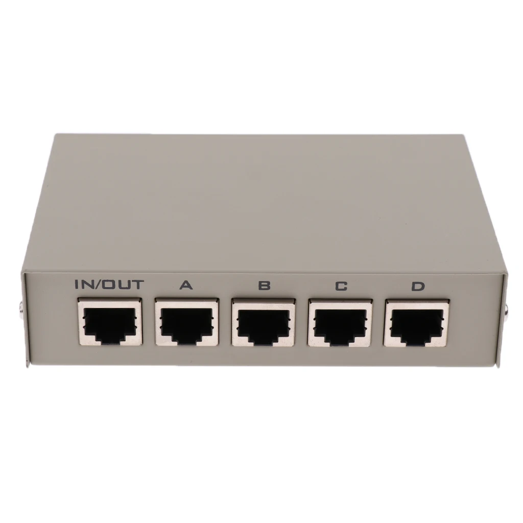 4Port A B Manual Network Sharing Switch Box 4In1 1In4 RJ45 Ethernet Switcher