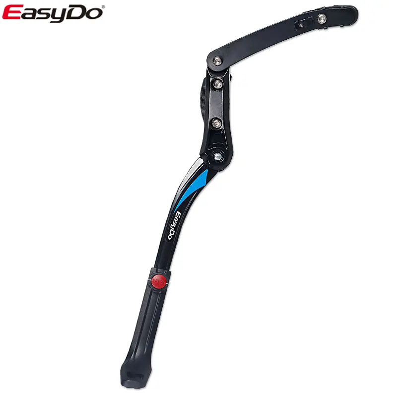 Easydo велосипед kickstand сплав 2"-29" MTB горный велосипед рама боковой удар поддержка 26-33 см Регулировка цикла парковка стойка KA56 KA56L - Цвет: KA56L Black Blue