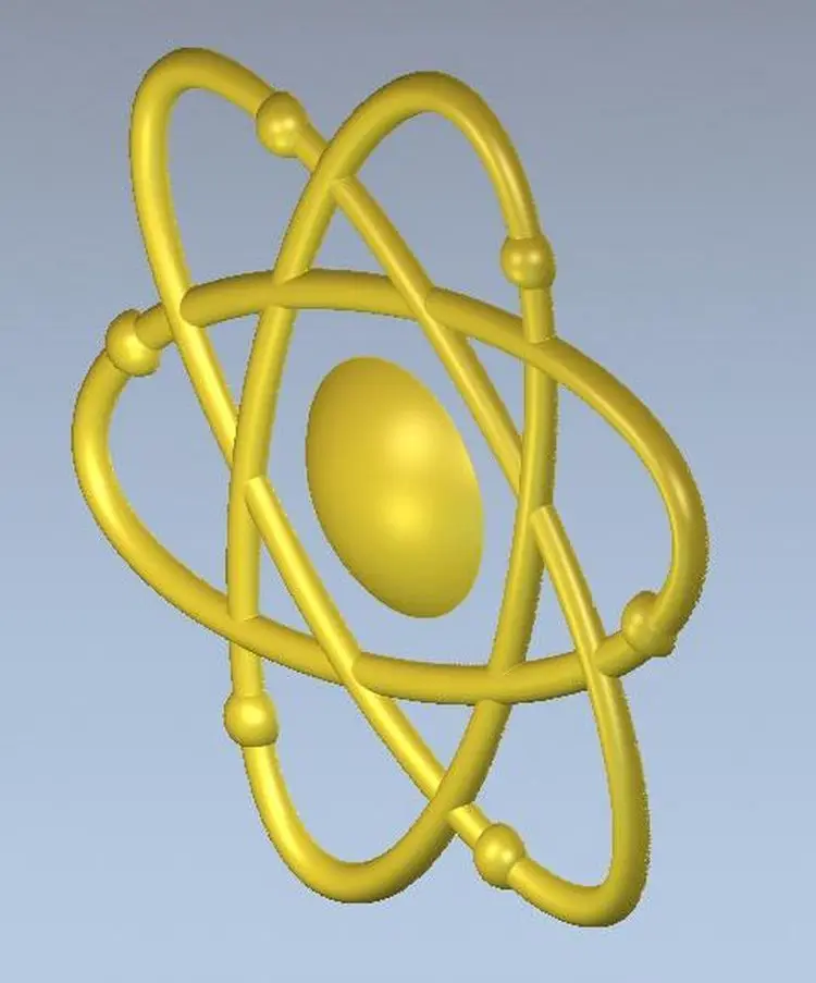 3d фотоэлемент для ЧПУ в STL файле Atom|3d model relief|3d relief modelfor cnc |