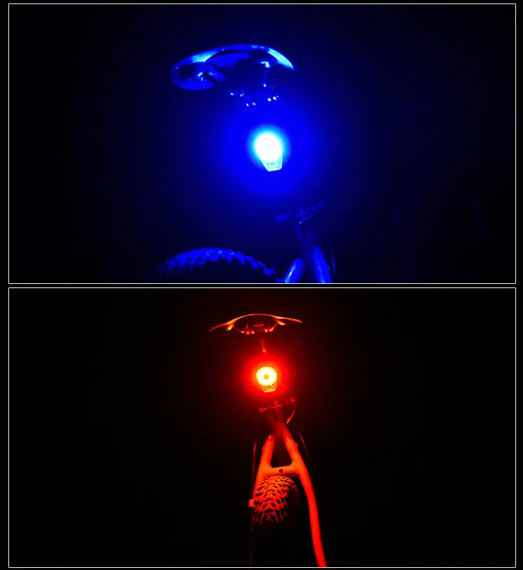 Excellent Smart Bicycle Tail Light USB Charging Warning Lights LED MTB Round Rear Back Safety Lamp Bike Accessory 8