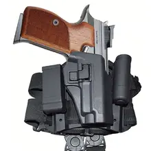 High Quality FS CQC Polymer Quick Drop Leg Holster Tactical Thigh Holster for SIG P226 Gun Holster Right Hand Gun Carry Black gun quick pulling nylon plastic waist holster for p226 black
