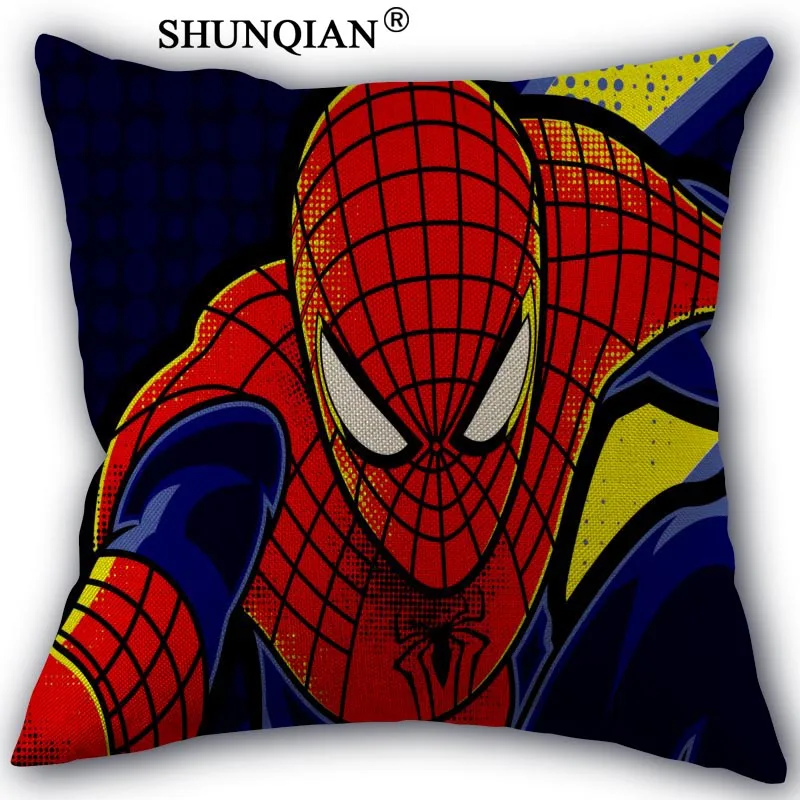 Новое поступление spiderman арт пользовательские хлопок Наволочки на молнии заказ Наволочка более Размеры пользовательские ваш образ подарок