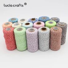 Распродажа! 100 м/рулон 1,5 мм много цветов хлопок пекарь шпагат полоса линия для свадебной вечеринки любимый подарок ремесло посылка поставки W0212