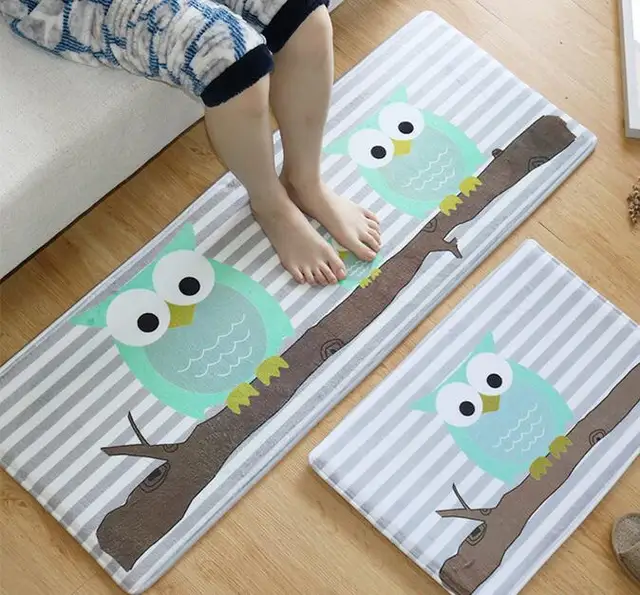 Free Shipping Owl Cartoon Bedroom Mats Bathroom Mat Hall Kitchen Free Shipping Owl Cartoon Bedroom Mats Bathroom Mat Hall Kitchen Rugs Small Carpet