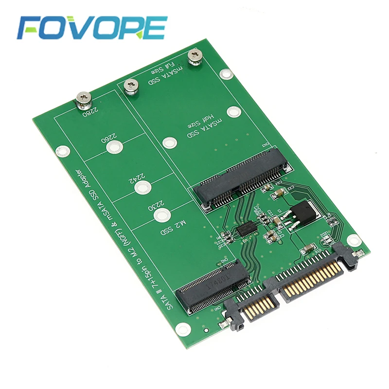 Адаптер mSATA и NGFF M2 на SATA конвертер mSATA/NGFF SSD 2 5 дюймов адаптер Поддержка + M.2 SSD|ngff