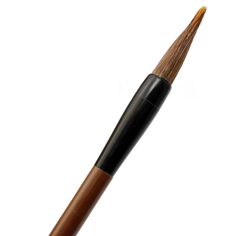 6pcs New Chinese Japanese Water Ink Painting Writing Calligraphy Brush Practise Pen Set Practise Art Tool White/Brown