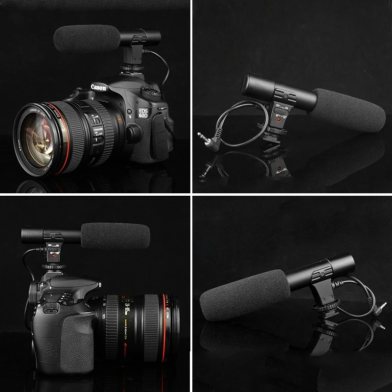 MIC-01 стерео камера-регистратор с микрофоном для Nikon Canon DSLR камеры компьютера ПК мобильного телефона микрофон для Xiaomi iphone 8 X samsung