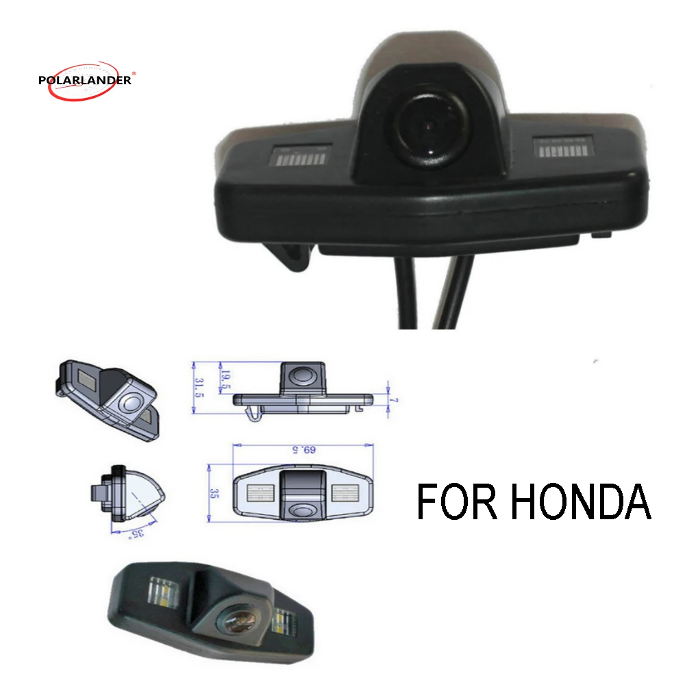 Ccd Reverse Backup Parking Car Rearview Camera Waterproof For Honda