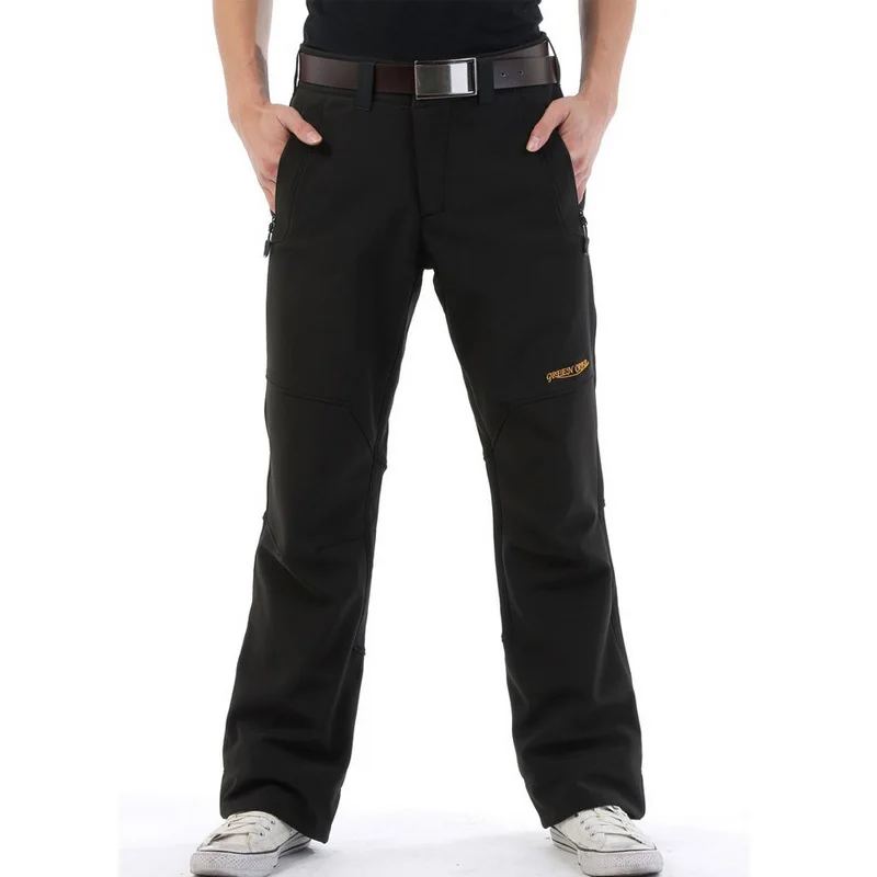 

Hiking Sik Camping pants soft shell pants Big size XS-XXXL Men's outdoor sports ski windproof trousers to keep warm sweat pants