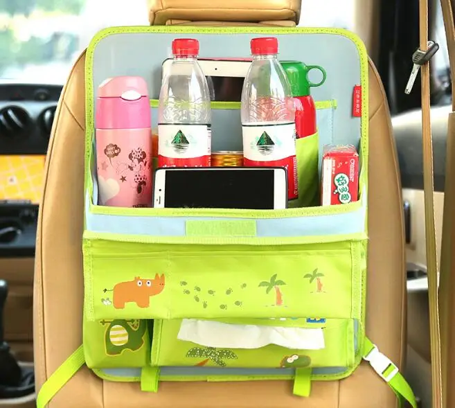 Милый мультяшный Складной автомобильный органайзер для детей, мульти карман, коробка для хранения, сумка, Оксфорд, обеденный стол, автомобильное сиденье, назад, органайзер, сумка - Название цвета: Dinosaur