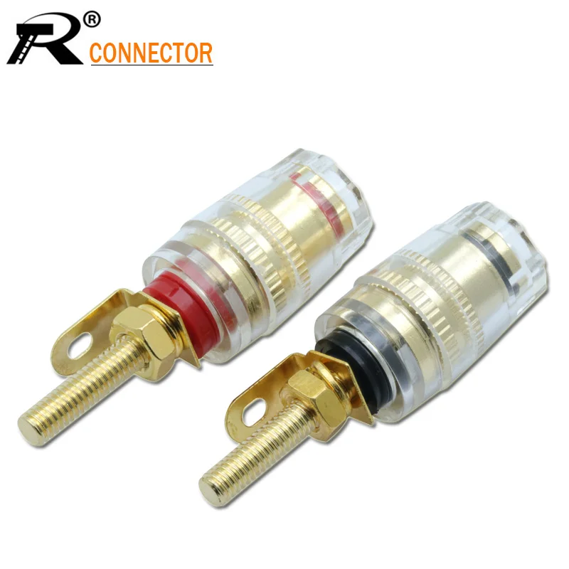 2Pcs 4mm Dual Banana Female Jack Binding Post Panel Mount Connector