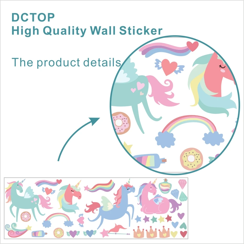 Colorful Unicorns Wall Sticker 1