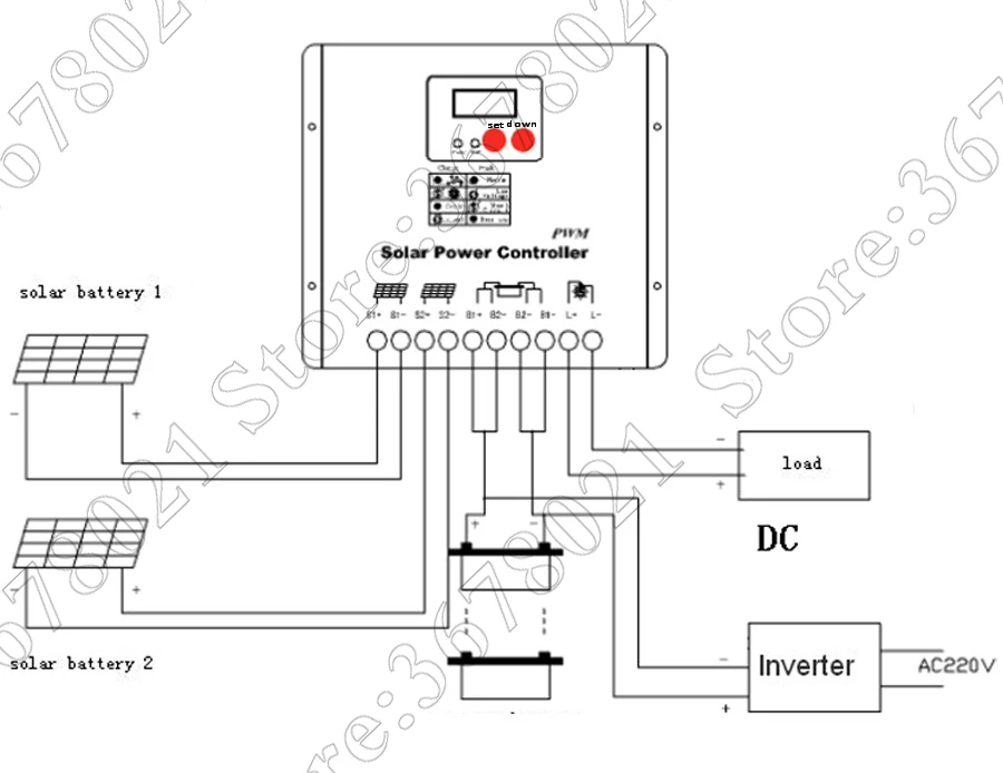 80A 192 V PWM солнечный контроллер заряда с светодиодный и ЖК-дисплеем, автоматическое идентификационное напряжение, MCU дизайн с отличной производительностью