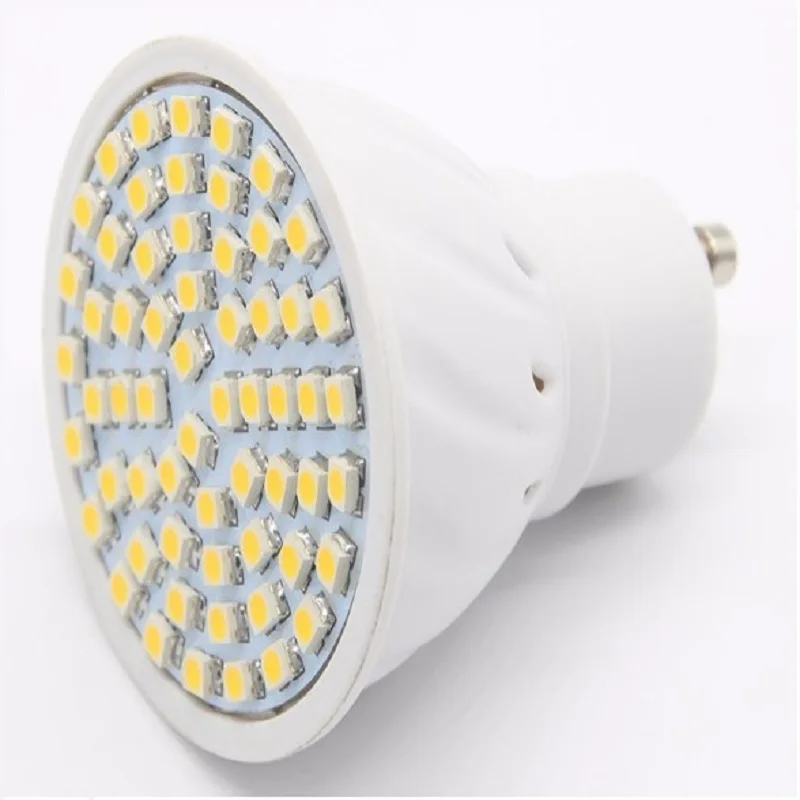 

GU10 60SMD 3528 550-600LM AC110V Warm White/White Decorative LED Spotlight 10PCS JTFL156