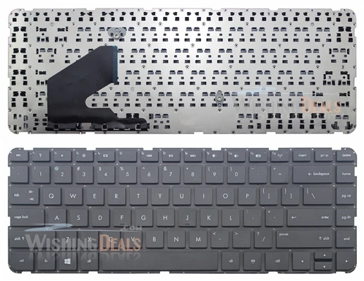 New For HP Pavilion 14-c000 Chromebook US Black Keyboard with frame