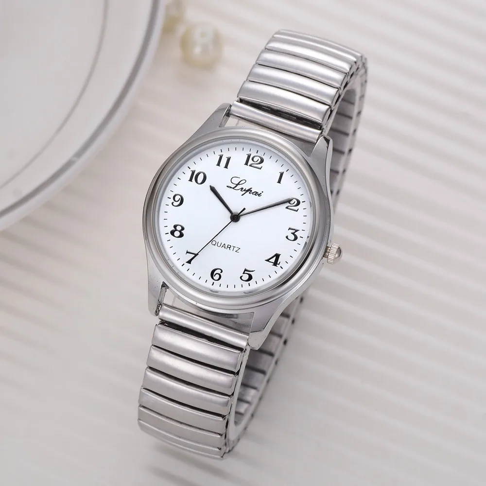 Люксовый бренд Lvpai женские часы кварцевые платье из нержавеющей стали с часами подарок модные эластичные телескопические ремешок женские часы N