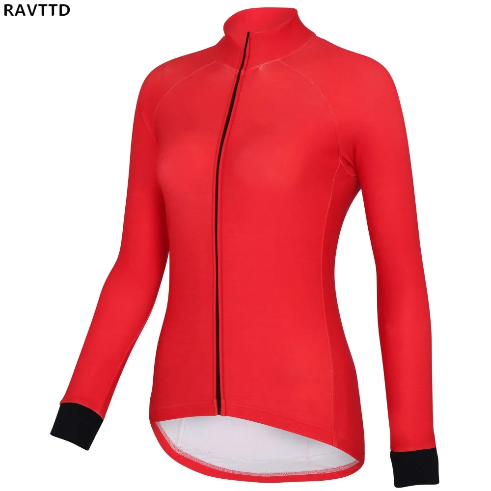 Women Cycling Long Jersey Winter Thermal Fleece Bicycle Coat Outdoor