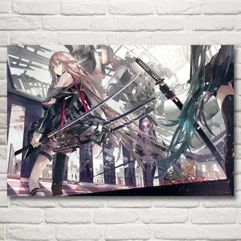 

FOOCAME Vocaloid Hatsune Miku Anime Art Silk Posters and Prints Painting Home Decor Wall Pictures For Living Room 24x36 Inches