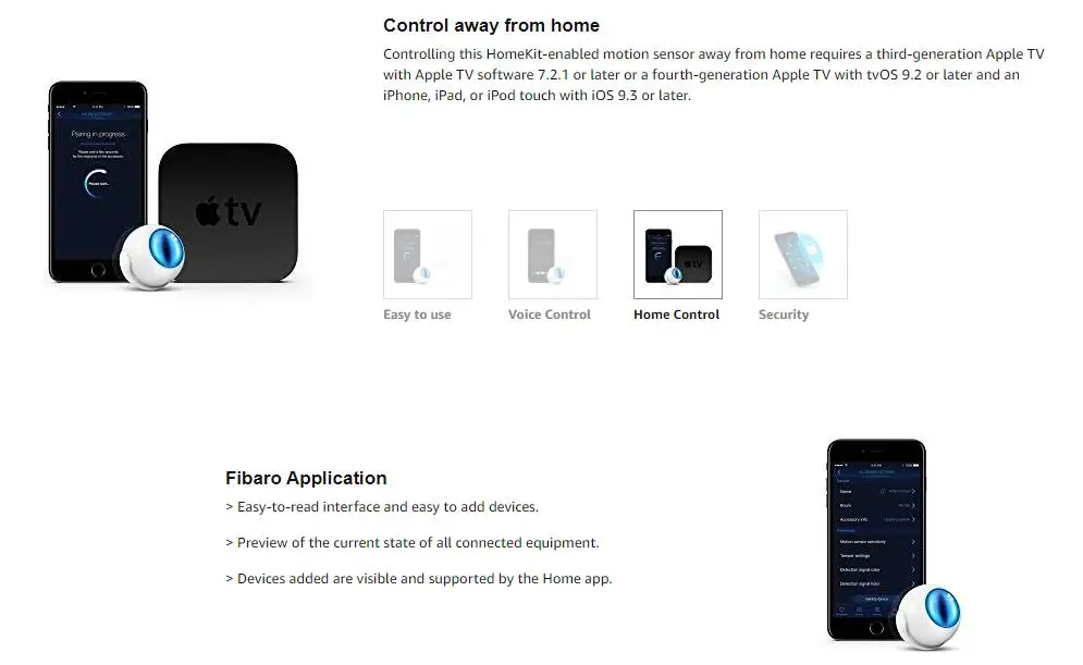 Fibaro приложение Homekit FGBHMS-001 датчик движения, HomeKit с поддержкой мультисенсора
