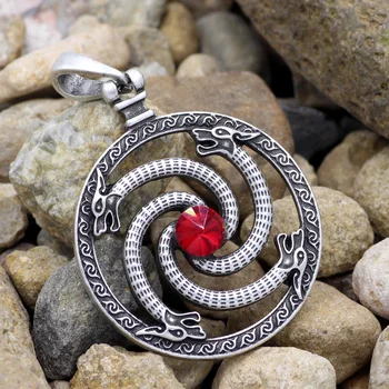 

Men viking wolf celtic animal necklace 2 style