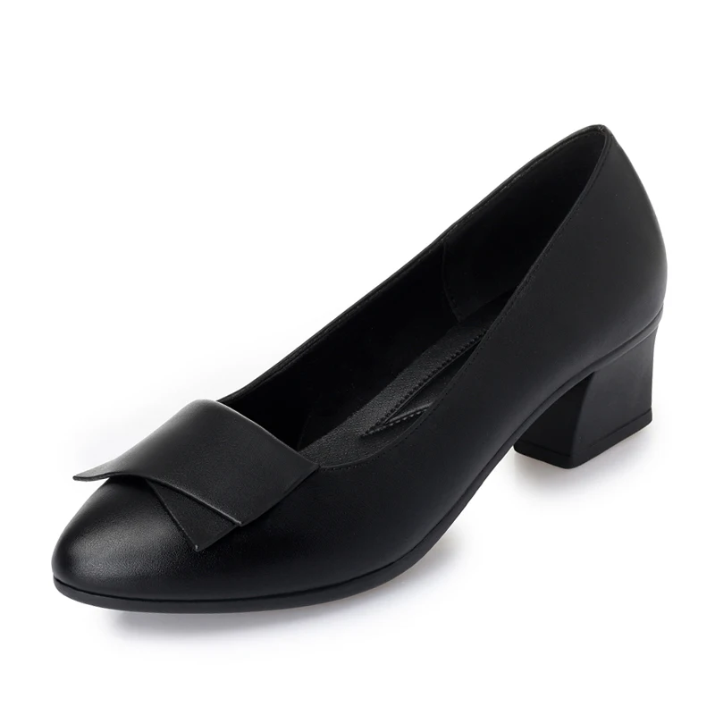 

Women Pumps Spring and autumn Fashion Women Mid Heels Offical Comfortable Shoes lady party wedding shoes woman round toe slip on