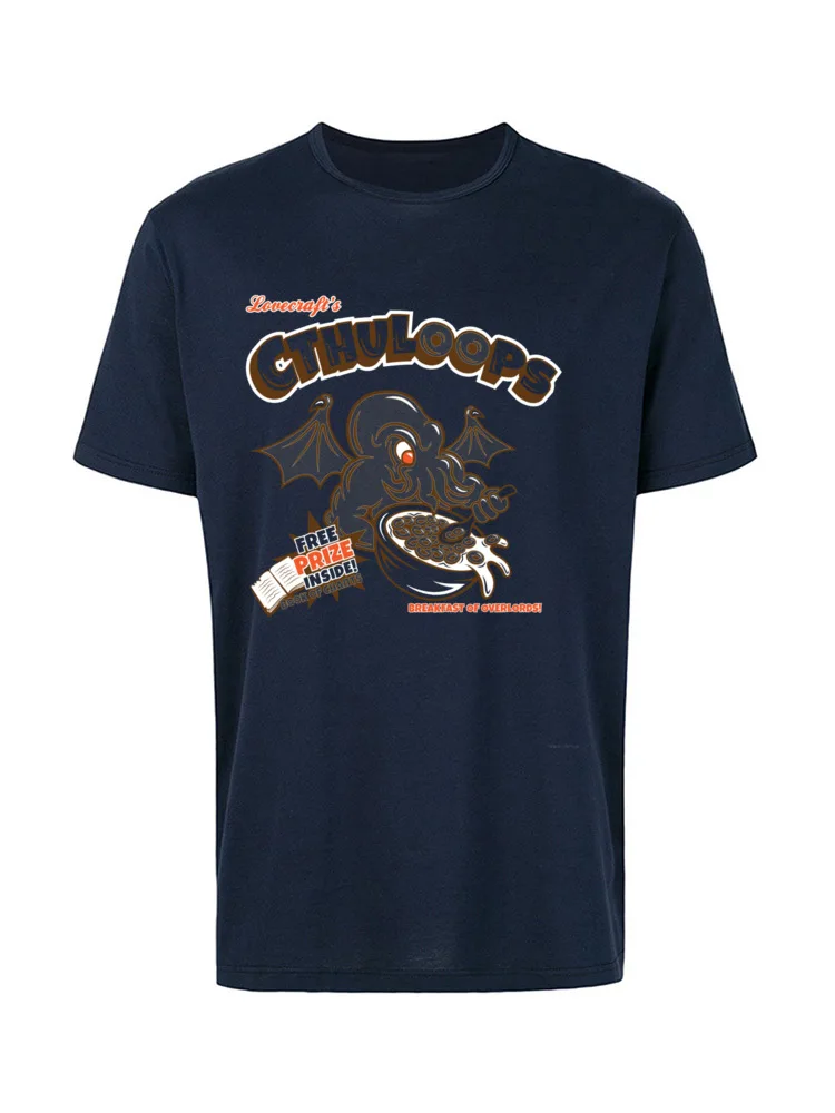 Cthuloops Original 5549 Tops & Tees Cute O Neck Casual Short Sleeve Cotton Fabric Men Top T-shirts Funny Top T-shirts Cthuloops Original 5549 navy