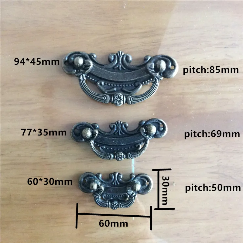 

Box Alloy Handle Knobs Tracery Basket,Bat Chest Coin Handles,Furniture Hardware,Bronze Tone,10Sets
