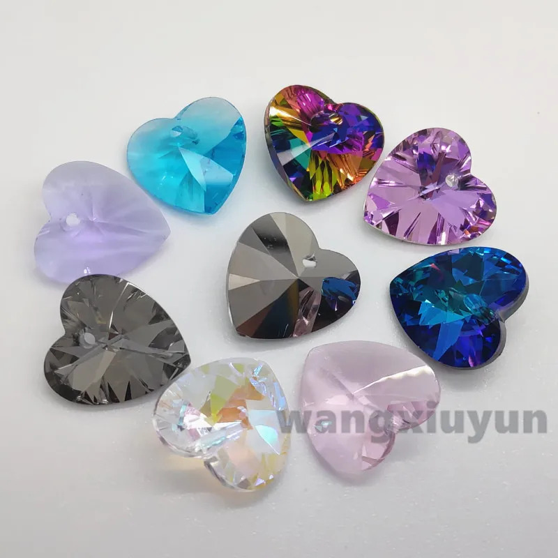 K9 Glass crystal 6228 # XILION Heart pendant Top quality rhinestone beads for DIY jewelry making | Дом и сад