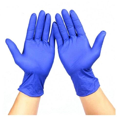 Clase, un azul desechables de nitrilo guantes de goma de