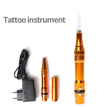 

Gold color electric permanent makeup machine kit rotary swiss tattoo gun pen for eyebrow/lips/liner tattoo device set 1pc 1Rl