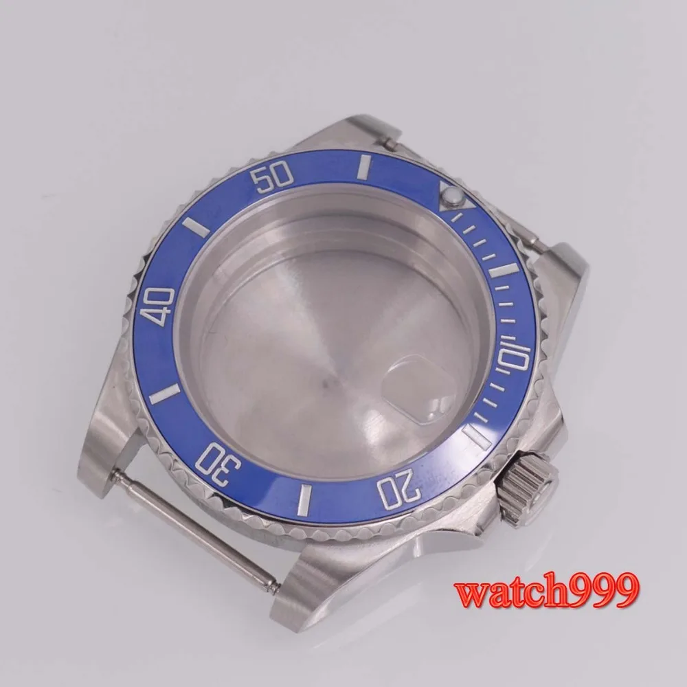 40 мм сапфировое стекло синий керамический ободок чехол для часов подходит 2824 2836 miyota 8205 8215 821A DG 2813 3804 механизм