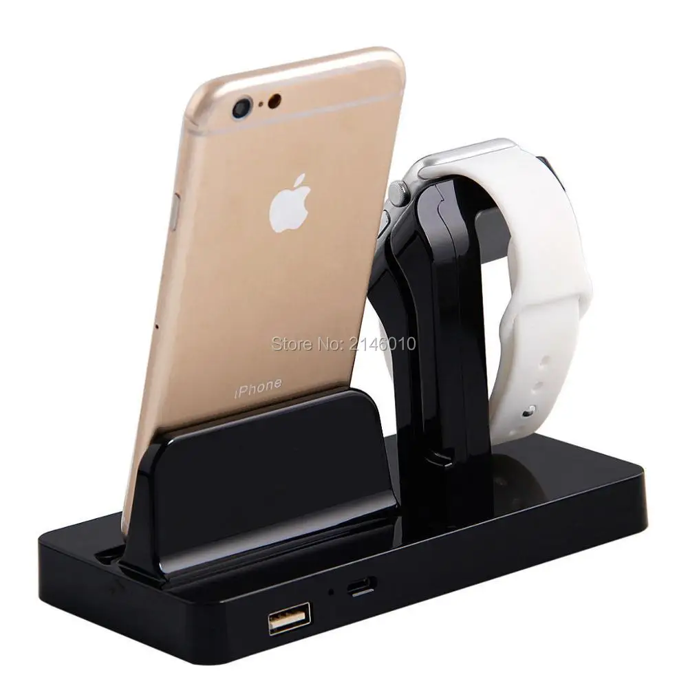 2 в 1 Зарядная Колыбель Brack для iPhone 7 6S Plus 5S 6 для Apple Watch станция USB Зарядное устройство Док-станция Подставка держатель настольный