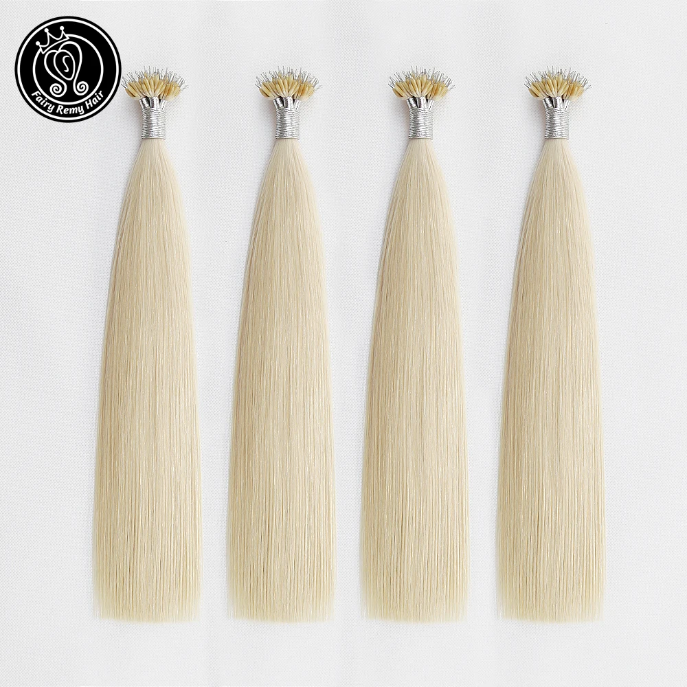 Фея Волосы Remy 0 8 г/локон натуральные человеческие волосы на нанокончик Пряди