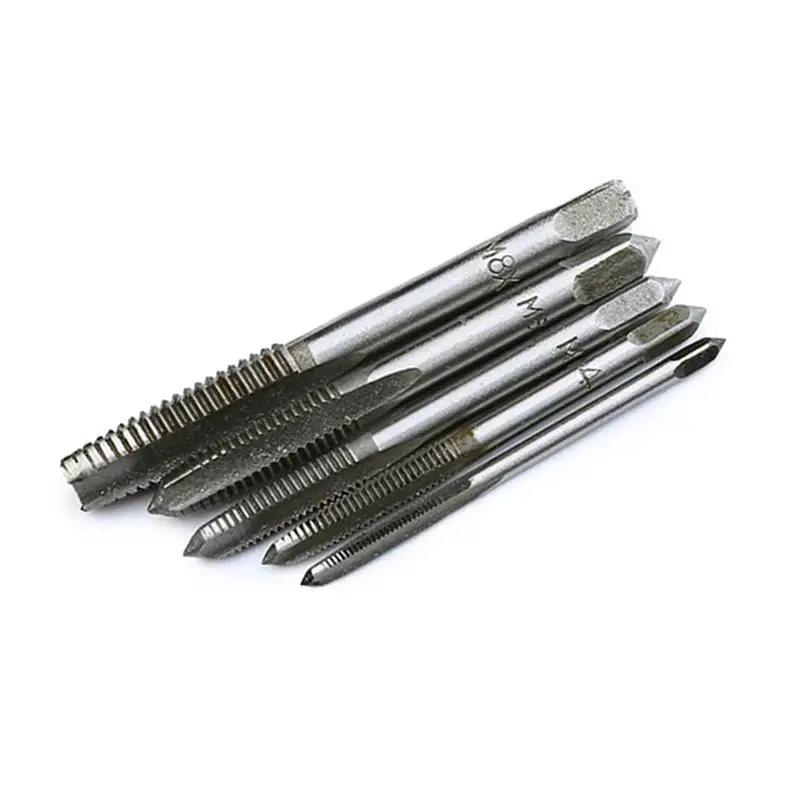 5 Pcs Metric High Speed Steel High Carbon Steel Machine Screw Tap