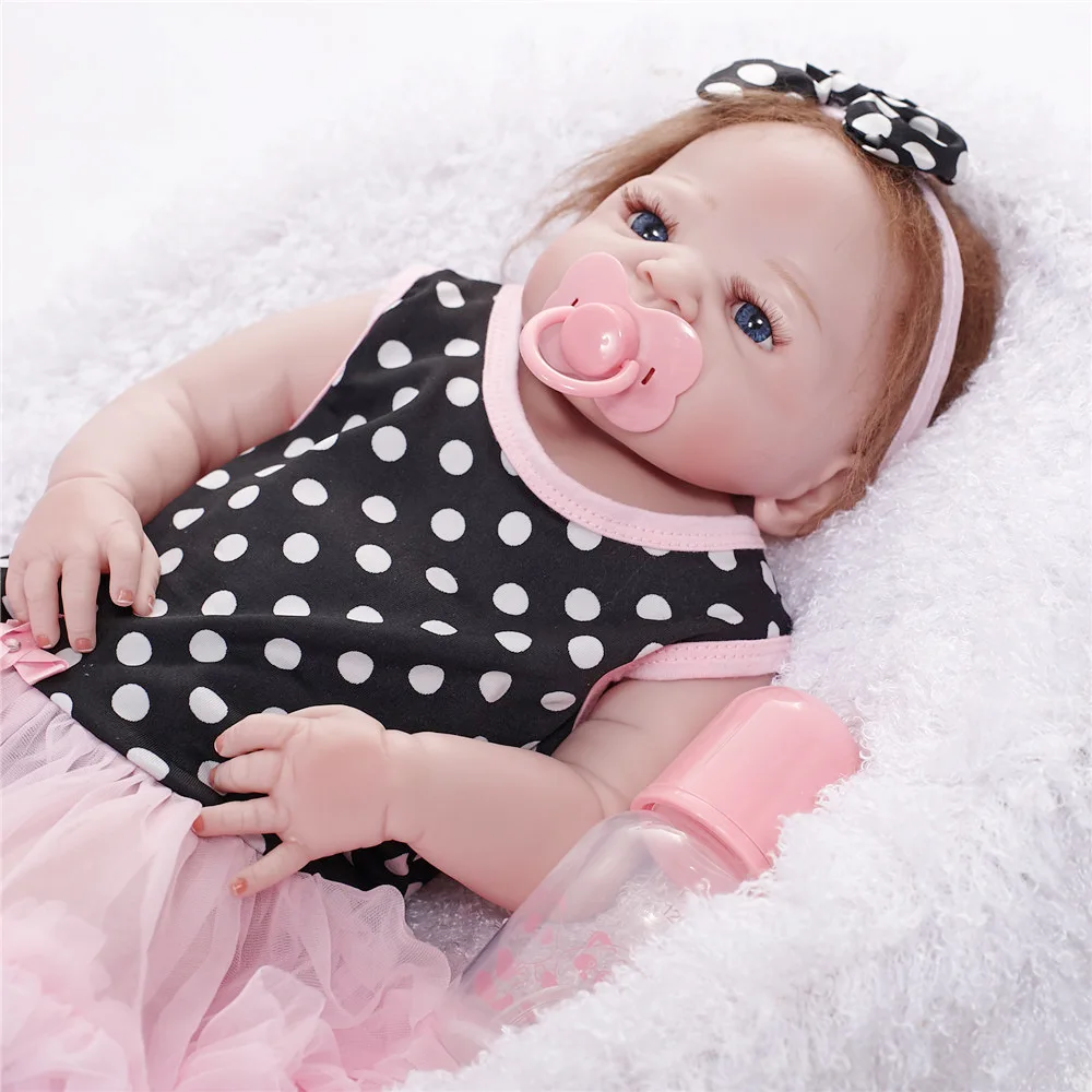 

Reborn Doll 21 Inch 55cm Realistic Handmade Baby Dolls Boy Fashion Kids Toy High quality Top brand Newborn Kids Gifts 2018 New