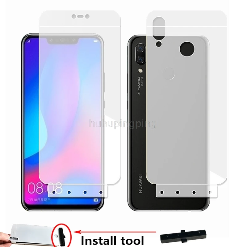 Новая мягкая 4D полноразмерная Гидрогелевая Защитная пленка для Huawei Nova 3 6 &quot
