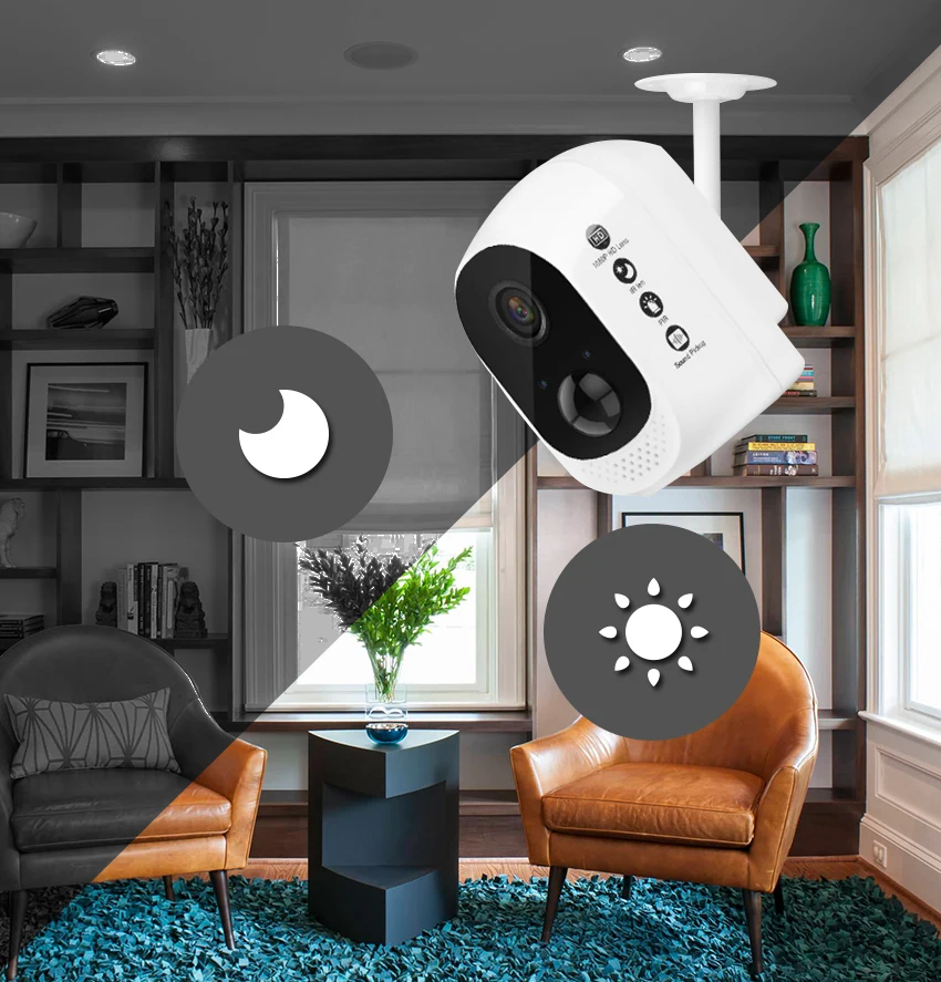 Smar 1080P HD Wireless WiFi Camera Built-in 10400mAh Lithium Polymer Battery Outdoor Indoor Security IP Cam PIR Motion Detector (9)