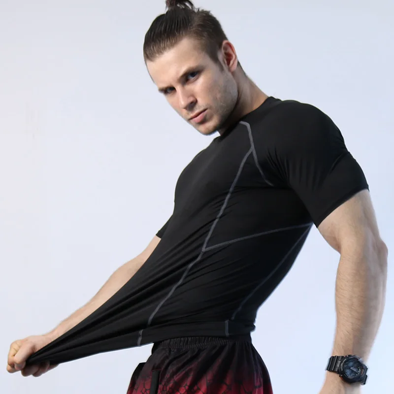 

Yd 2020 Logo Custom Compression Tennis Soccer Jerseys Tight Fitness Gym Men'S Sportswear Running Short T-Shirts Demix Sport Suit