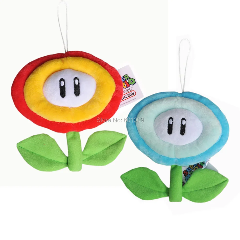 

Free Shipping EMS 30/Lot Super Mario Plush Doll Figure Ice Fire Flower Toy 7"