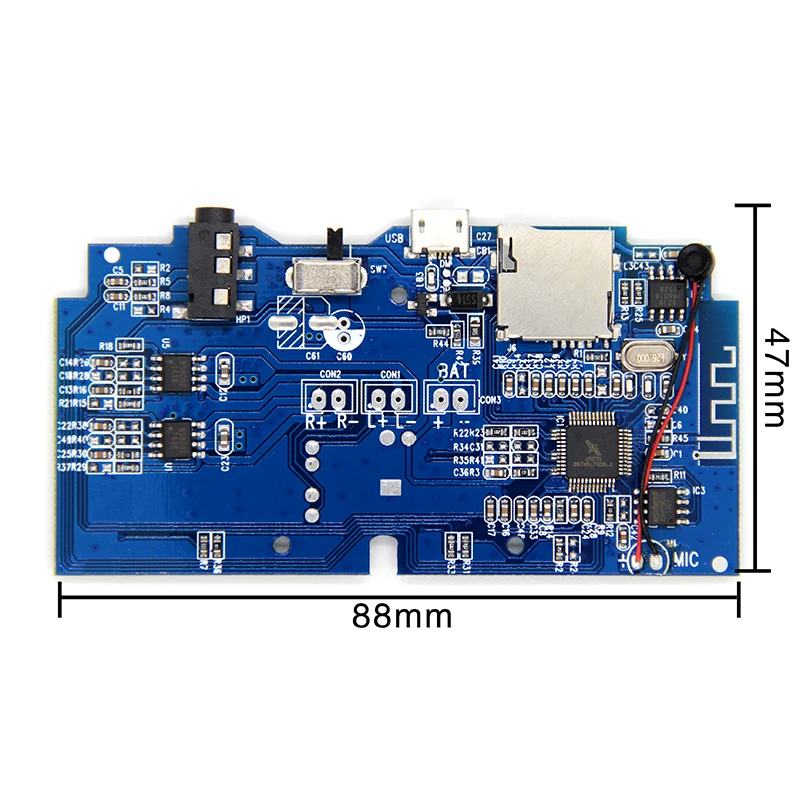 AIYIMA MP3 декодер доска RDA усилитель 2*3 Вт Bluetooth модуль аудиоресивера Поддержка FM радио AUX вызова